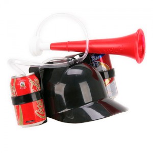 Beverage Helmet with Trumpet