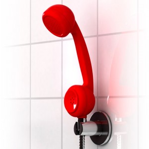 "Off the Hook" Telephone Shower Head