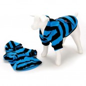Striped Hoodie Blue/Black Dog