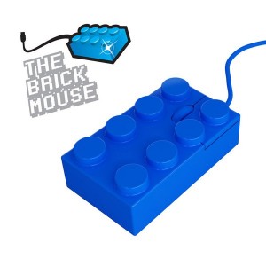 Ratón ladrillo Lego (Azul)